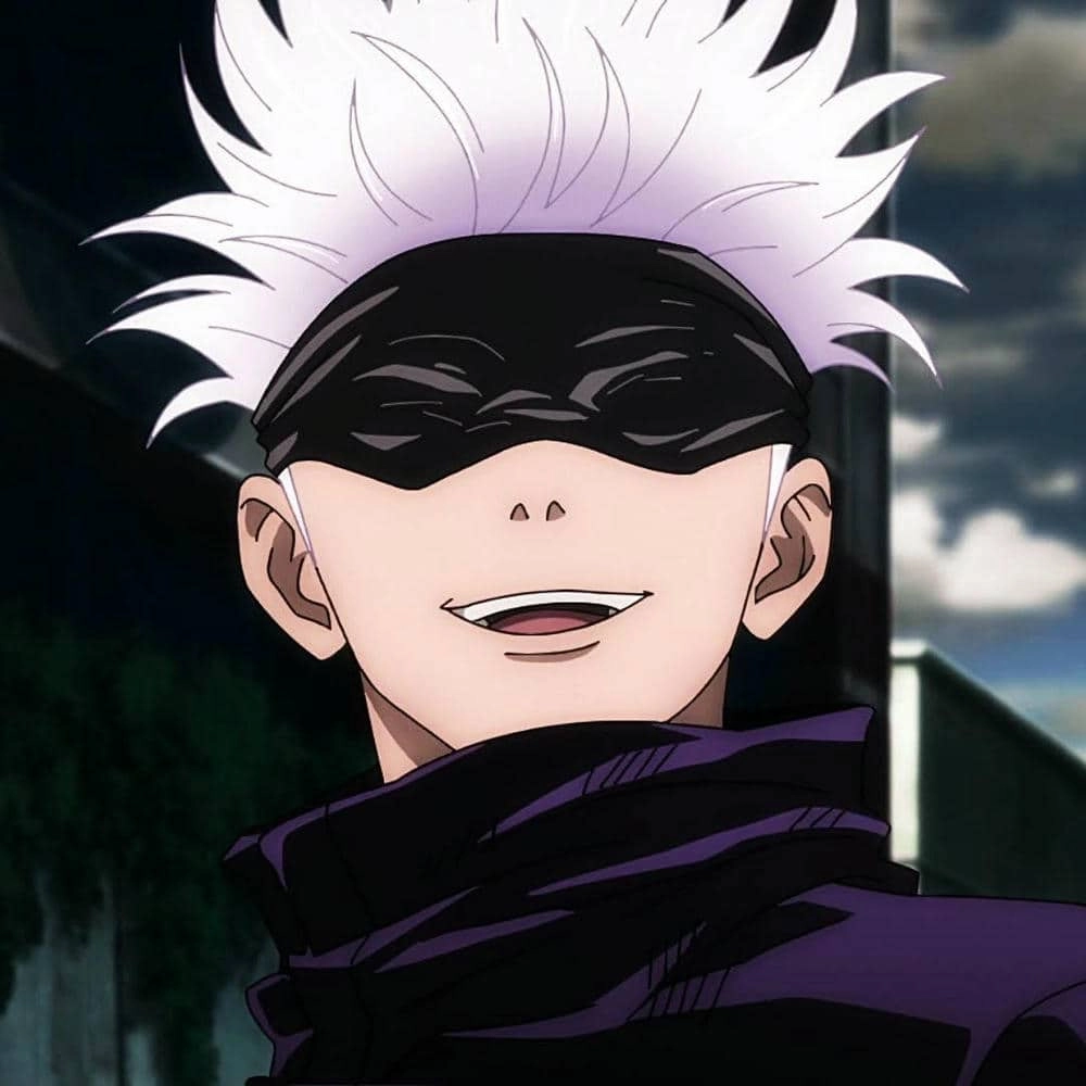 ảnh anime gojo satoru cười