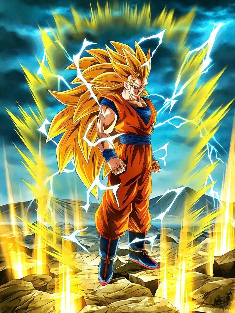 ảnh Goku đang biến hình