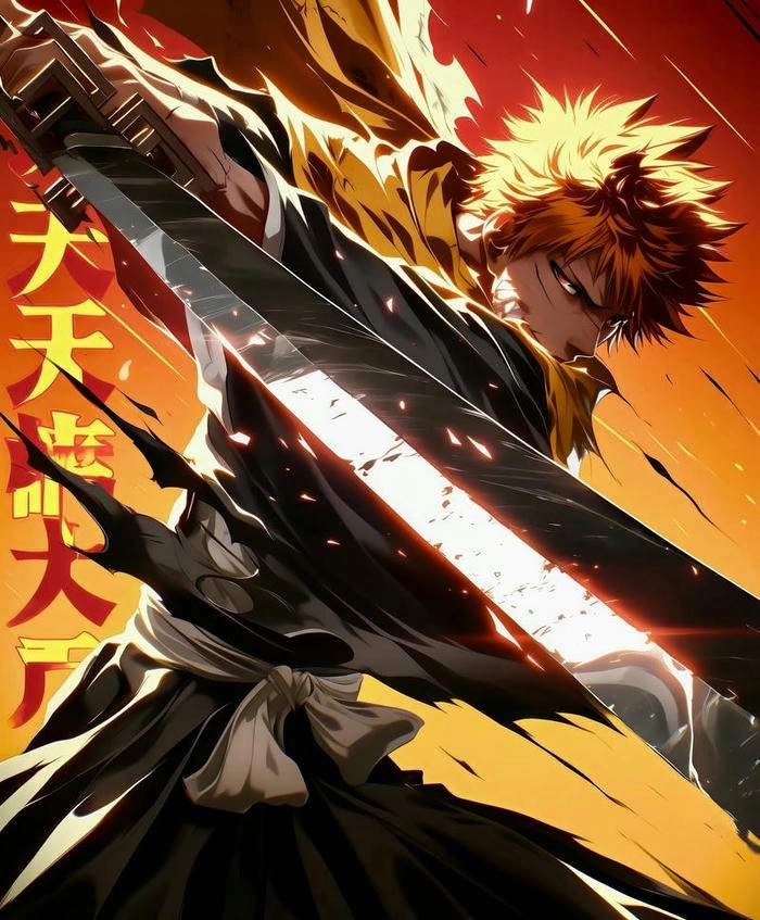 ảnh ichigo kurosaki cầm kiếm