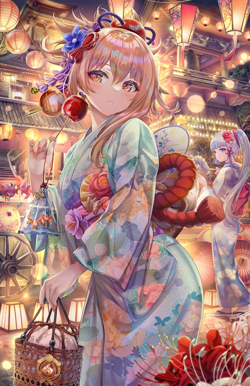 ảnh Naganohara Yoimiya kimono