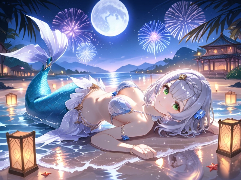 nàng tiên cá Noelle anime cute