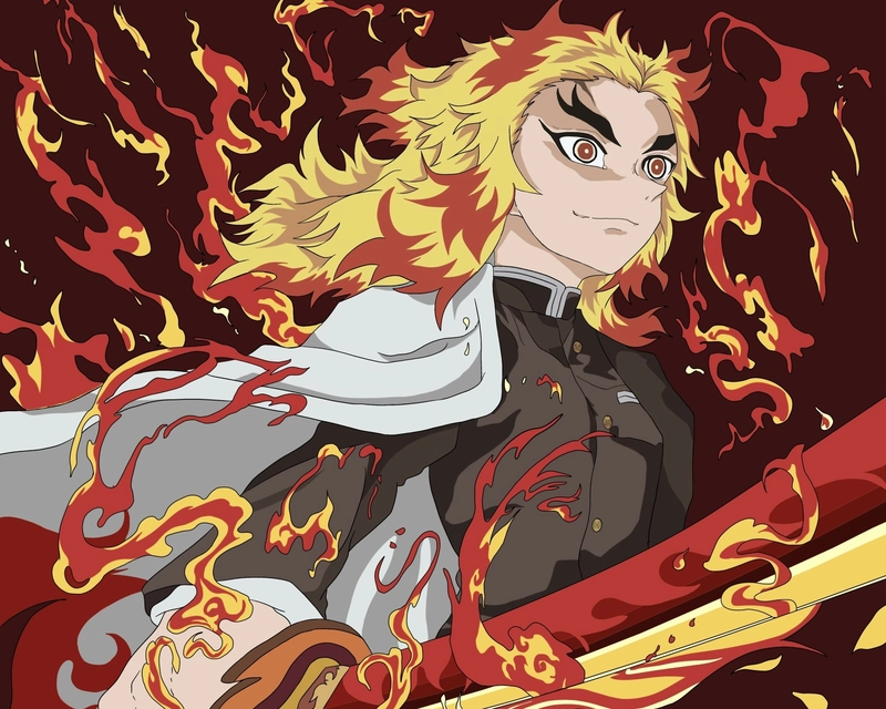 ảnh Rengoku ấn tượng trong Demon Slayer