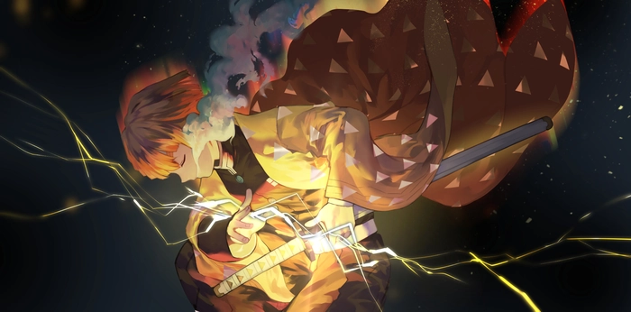 ảnh Zenitsu chiến đấu