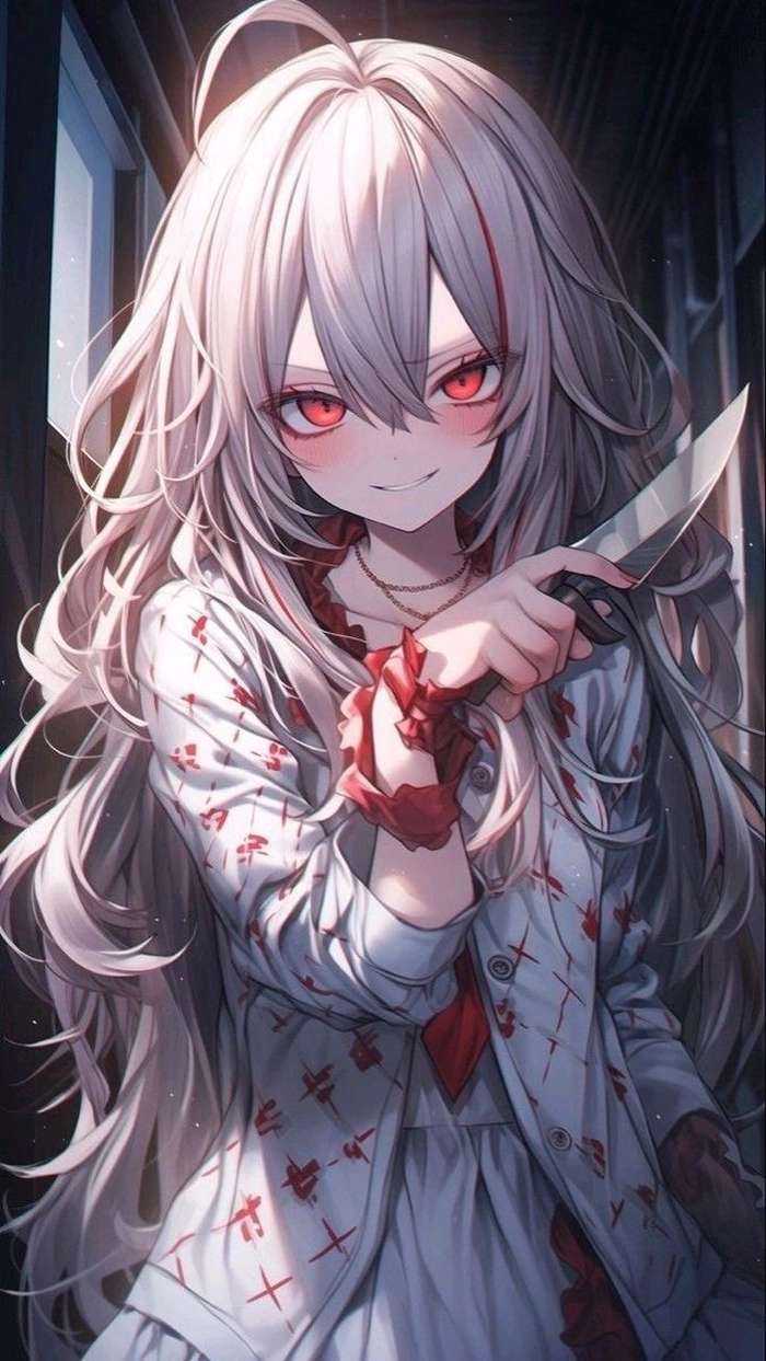 ảnh anime ác quỷ cầm dao