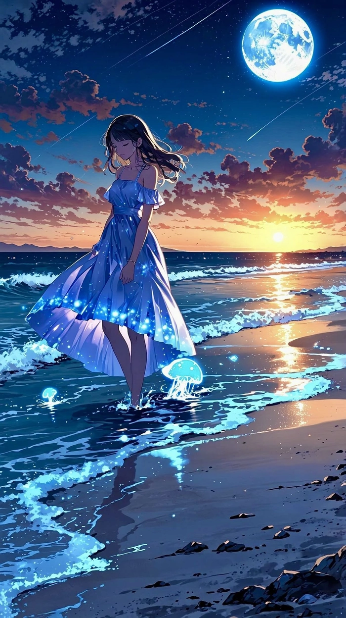 ảnh anime buồn bình minh