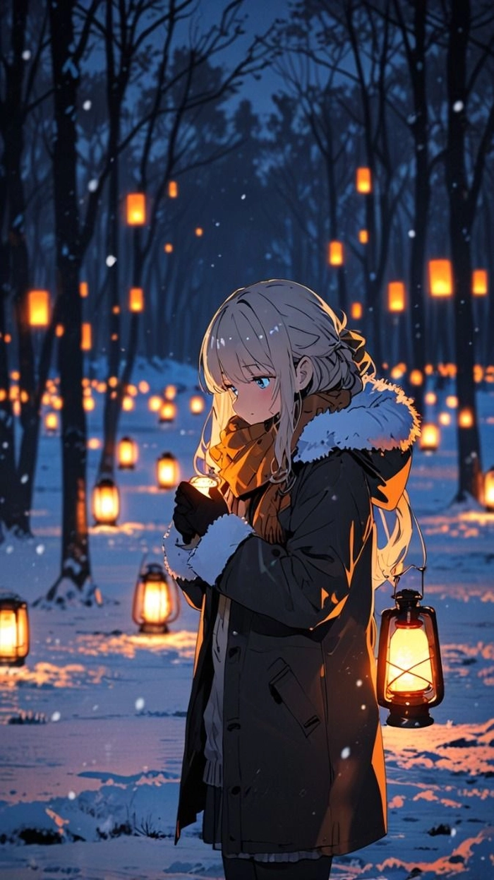 ảnh anime buồn mùa đông