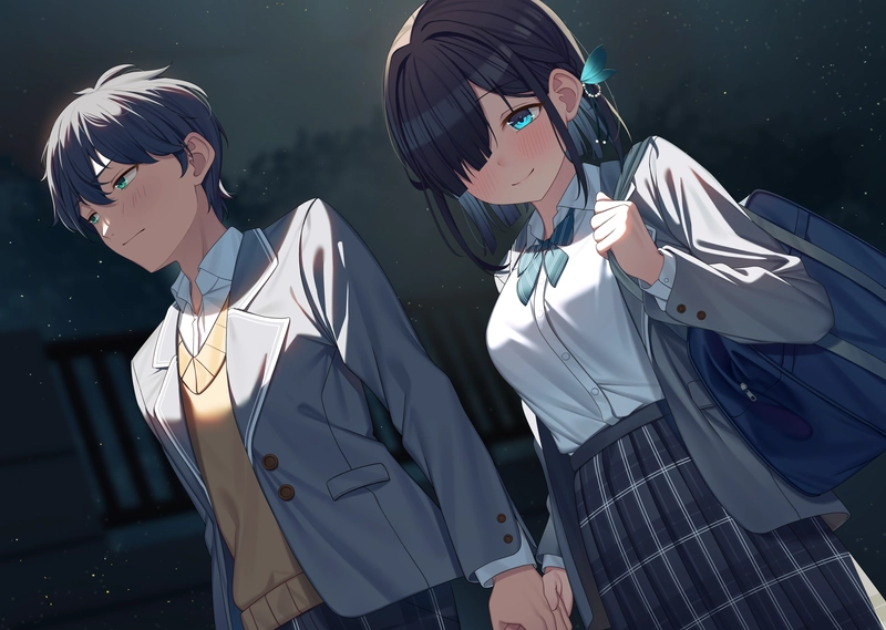 ảnh anime cặp đôi lạnh lùng