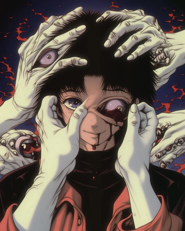 ảnh anime chế kinh dị