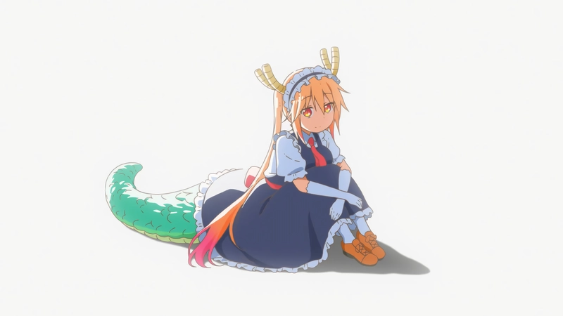 ảnh anime hầu gái rồng dễ thương