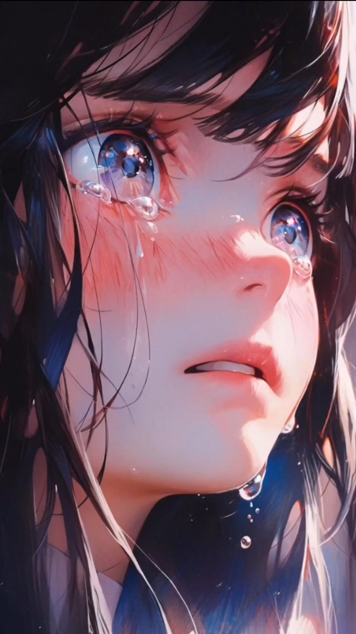 ảnh anime khóc rơi nước mắt