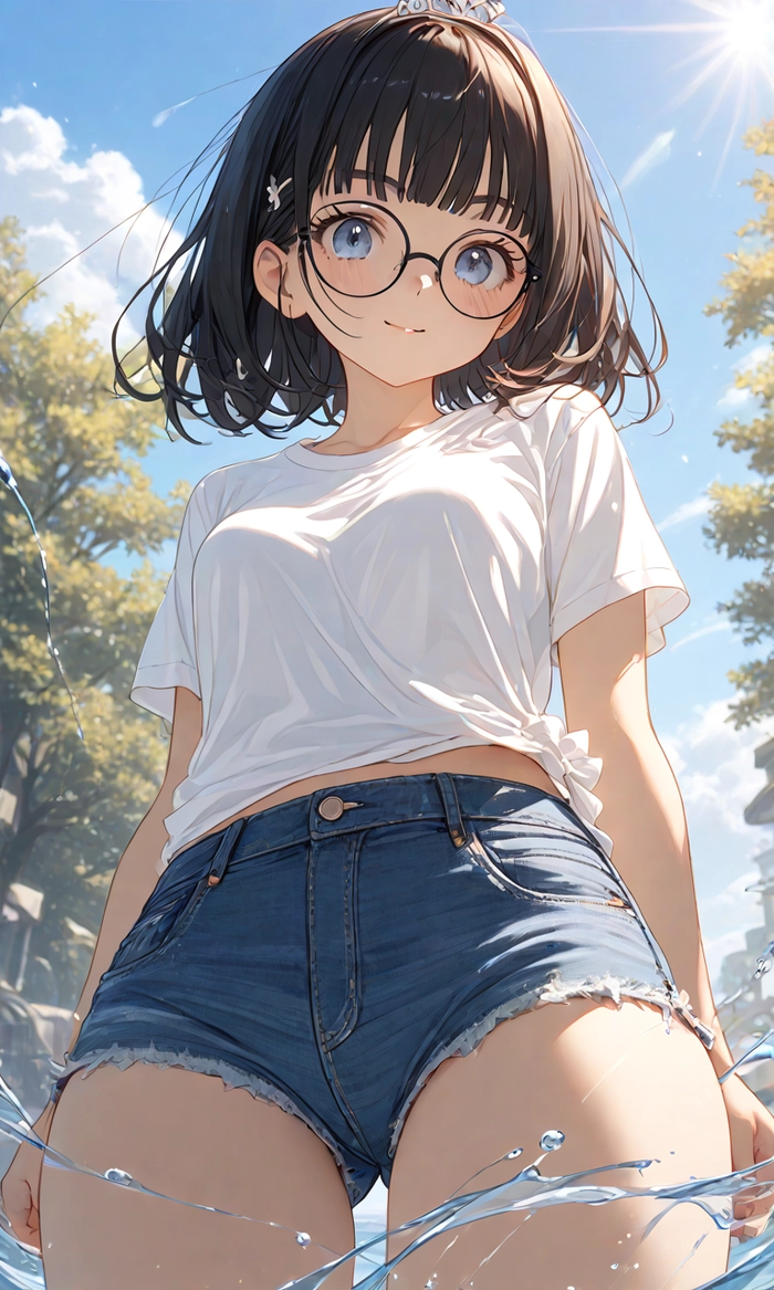 ảnh anime nữ cute đeo kính