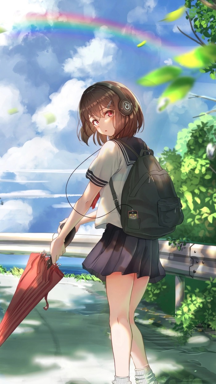 ảnh anime nữ học sinh cute