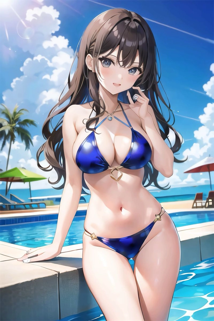ảnh anime nữ mặc áo tắm xinh