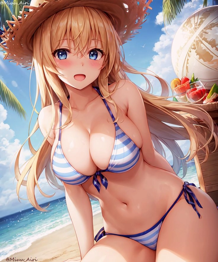 ảnh anime nữ mặc đồ bơi cute