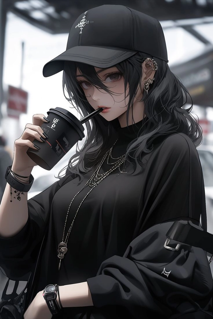 ảnh anime nữ ngầu đội mũ