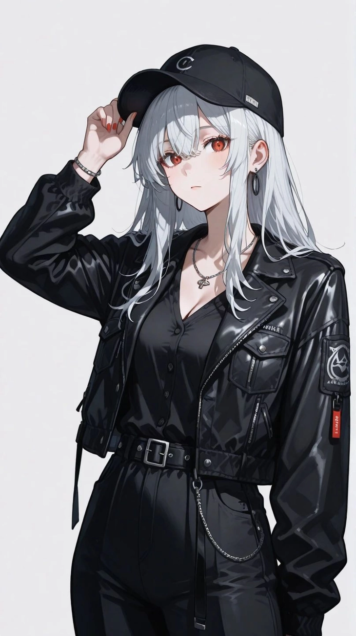 ảnh anime nữ ngầu mặc đồ đen