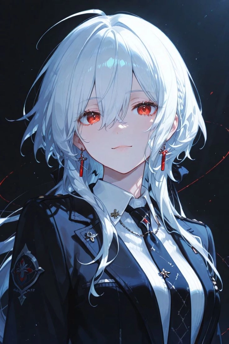 ảnh anime nữ ngầu mắt đỏ