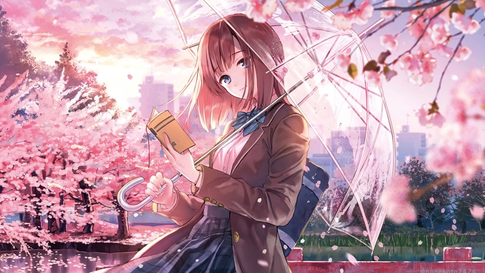 ảnh anime nữ sinh trung học