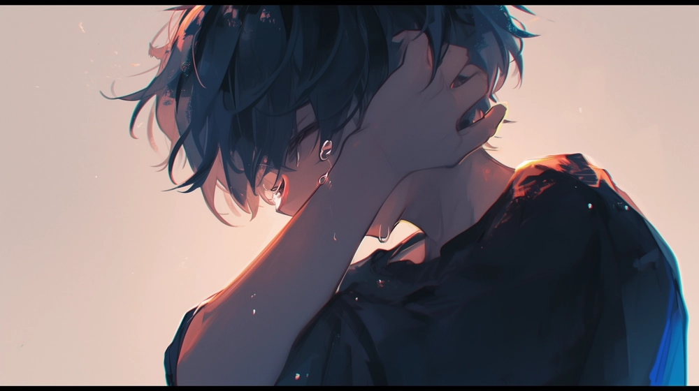 ảnh anime trai khóc