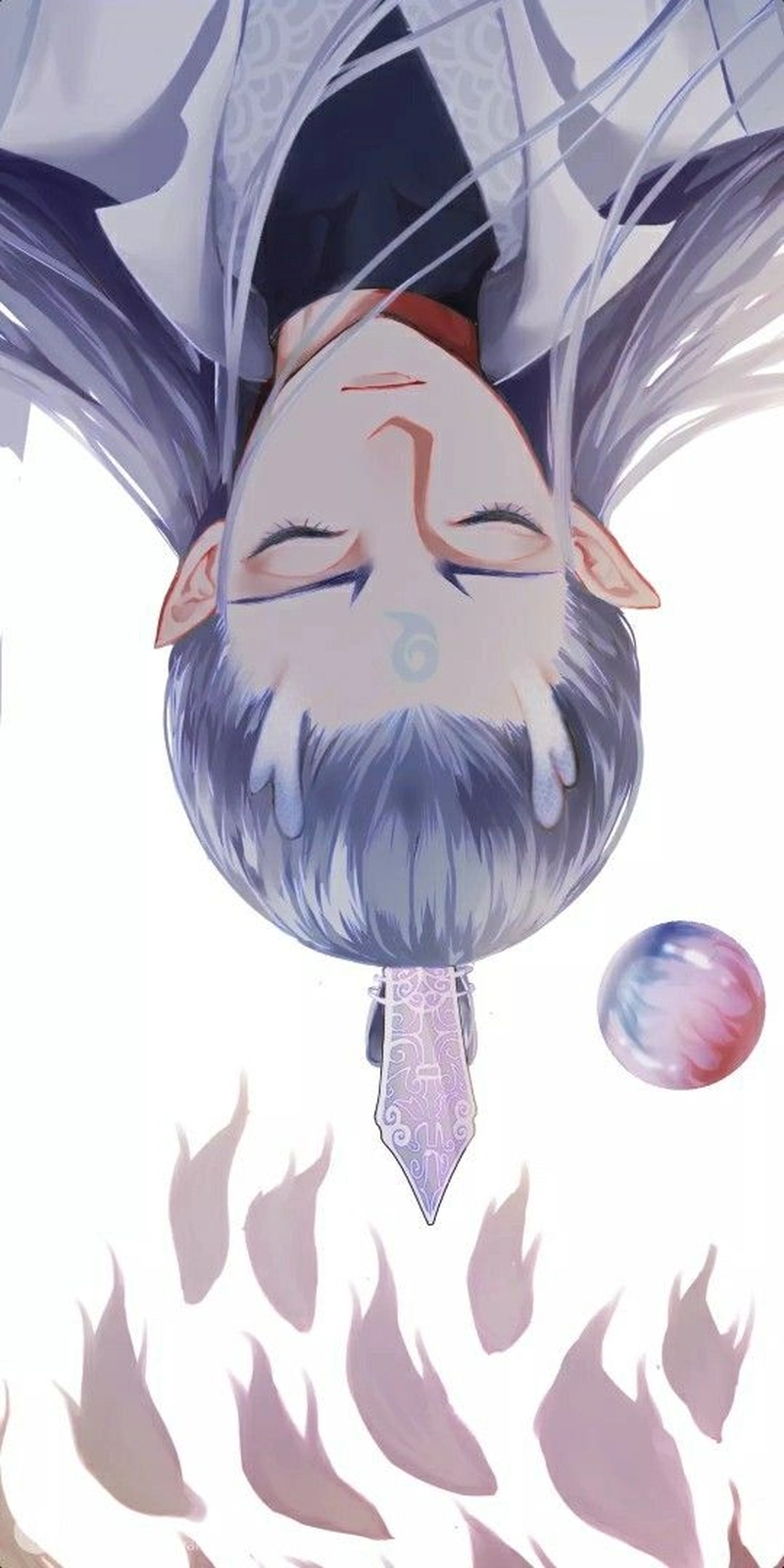 ảnh Ngáo Bính anime nhắm mắt