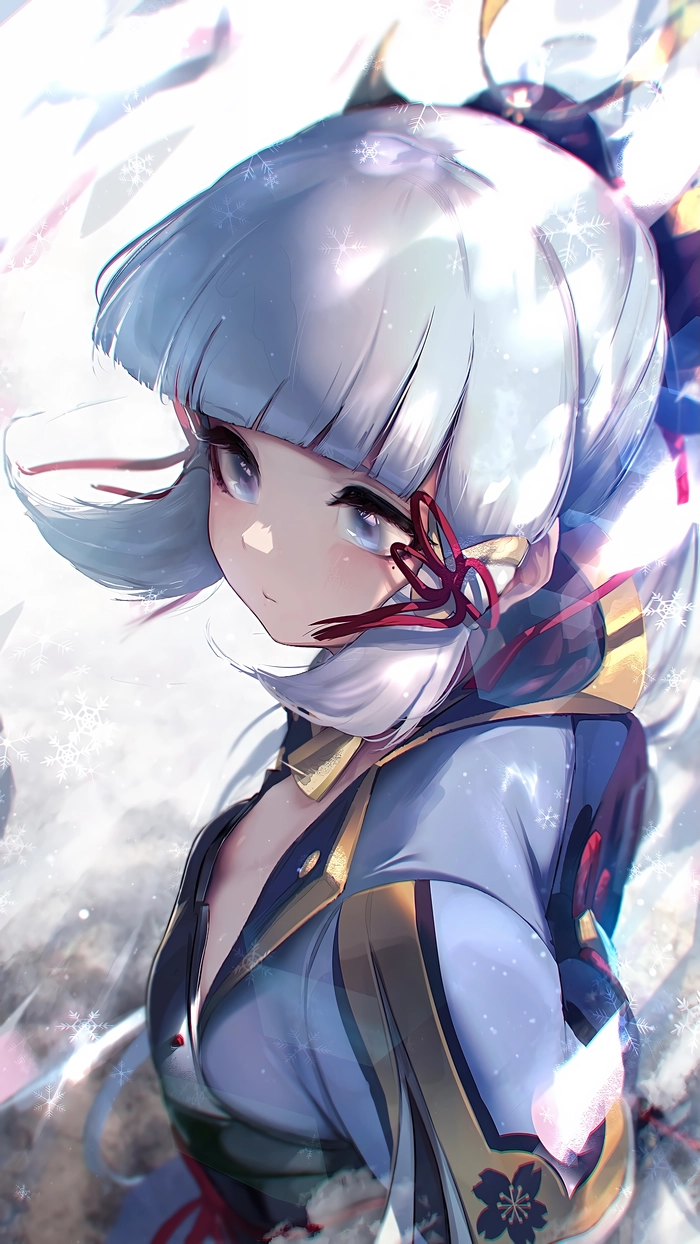 ảnh Ayaka tóc xanh