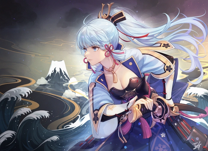 hình nền Ayaka Genshin Impact siêu nét