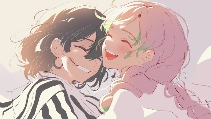 ảnh đôi Obanai Iguro vs Mitsuri