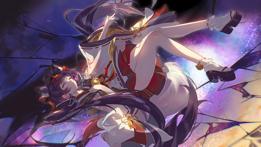 ảnh hồ ly anime nằm ngủ