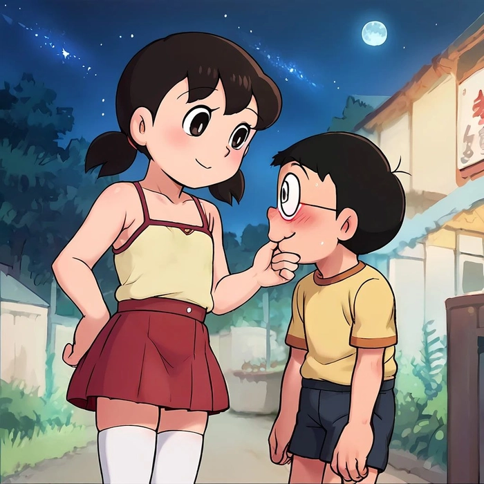 ảnh nobita và shizuka anime đáng yêu