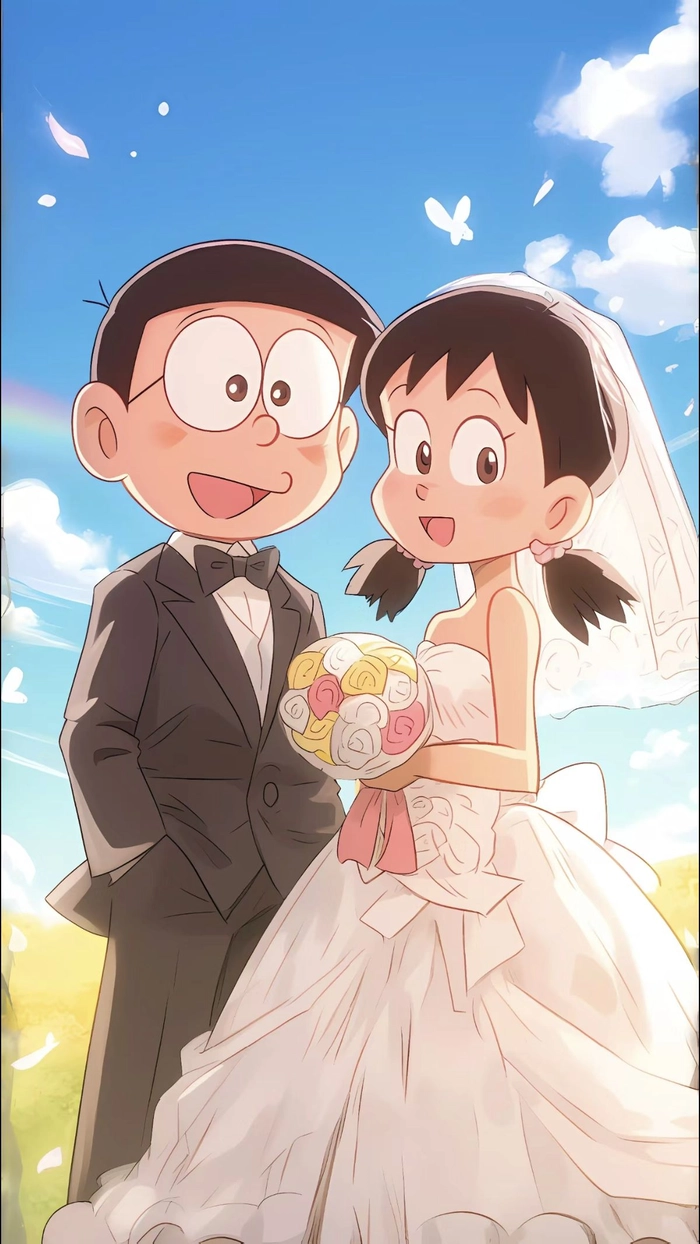 ảnh nobita và shizuka anime