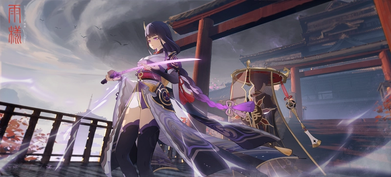 hình raiden shogun sắc nét