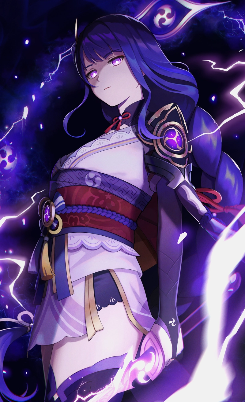 ảnh raiden shogun anime 3d