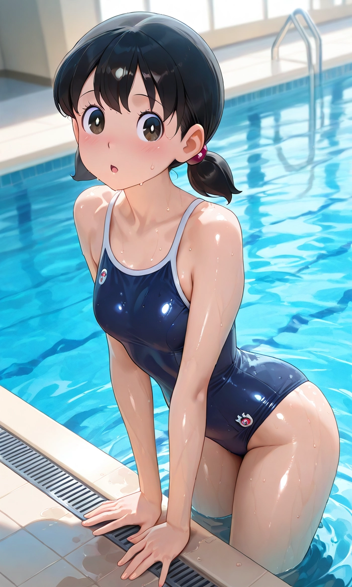 ảnh shizuka anime mặc bikini đi bơi