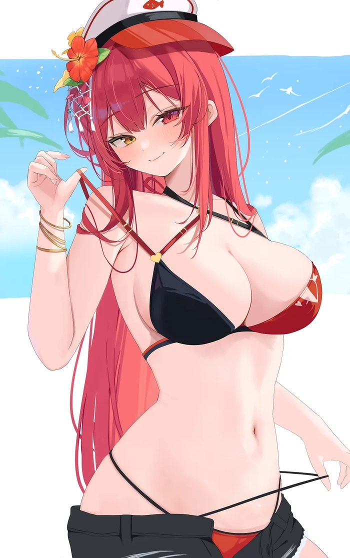 anime mặc bikini đen