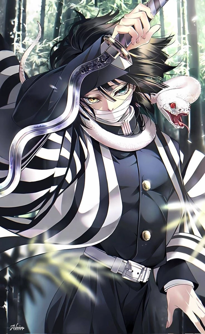 132+ ảnh Iguro Obanai – Xà Trụ bí ẩn khiến fan anime say mê