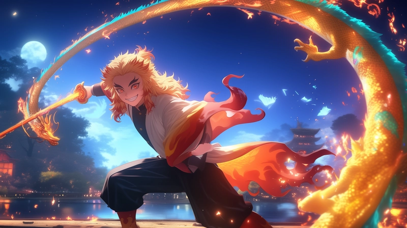 hình ảnh Rengoku trong anime