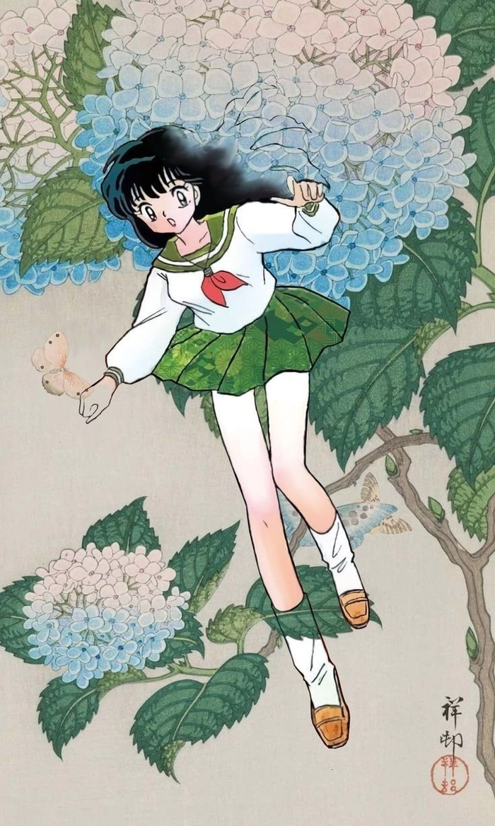 hình ảnh vẽ anime Kagome