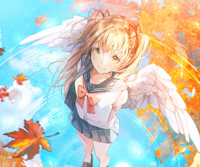 hình thiên thần anime tiên nữ có cánh cute