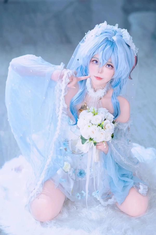 ảnh gái cosplay ganyu cute