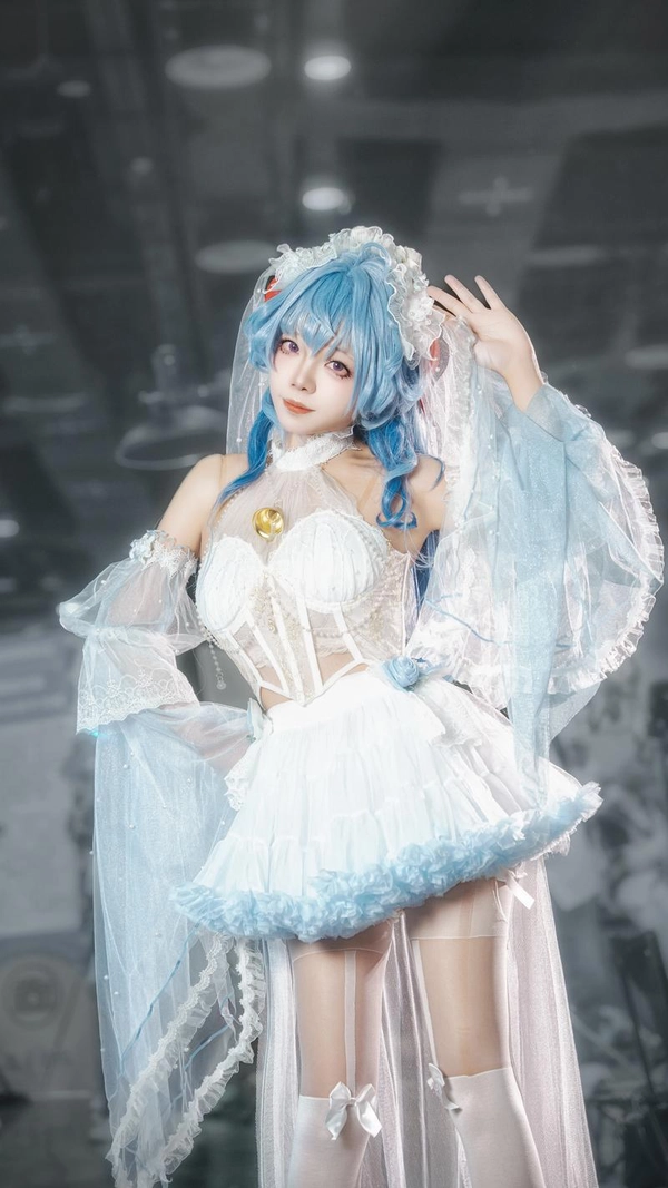 ảnh gái cosplay ganyu trong genshin