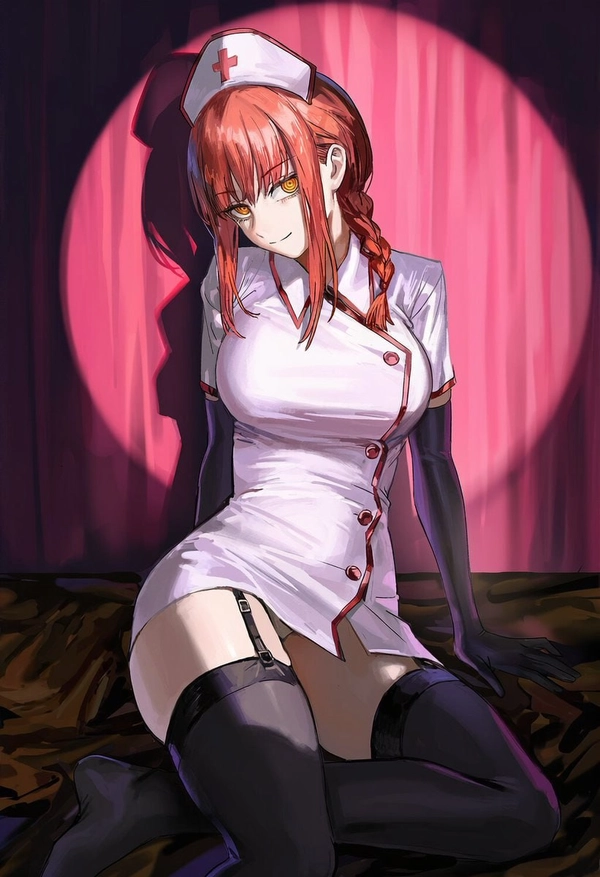 ảnh makima anime cosplay y tá