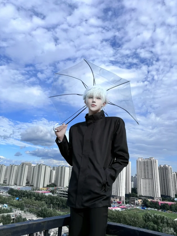 ảnh trai đẹp cosplay gojo lạnh lùng