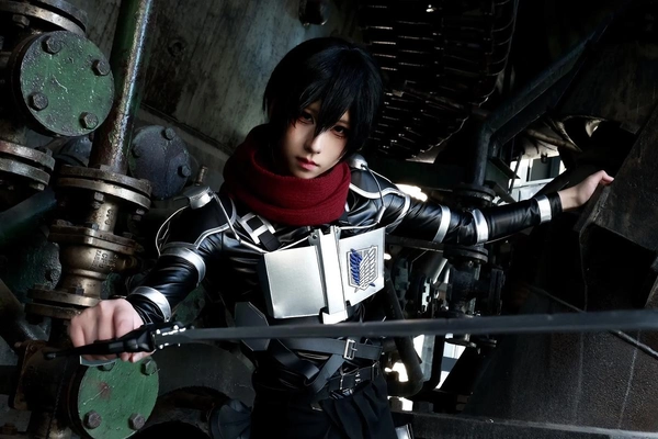 aot mikasa cosplay cực chất