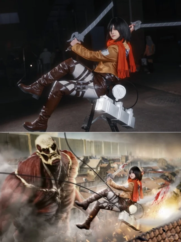 attack on titan mikasa cosplay cực chất