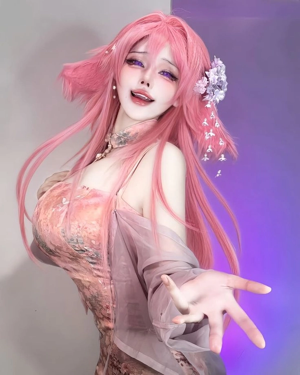 gái trung cosplay yae miko bổ mắt