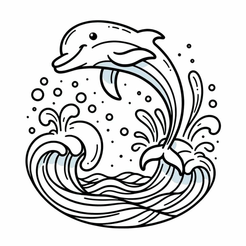 100+ Tranh tô màu cá heo cực cute giúp bé yêu thích học tô hơn mỗi ngày