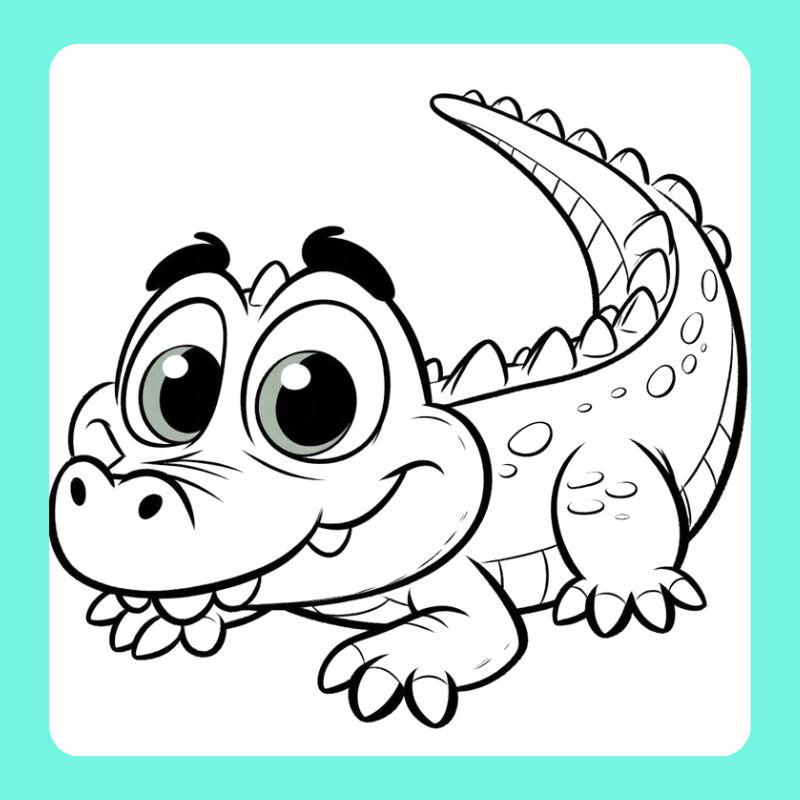 100+ Tải bộ tranh tô màu cá sấu đẹp, dễ thương, giúp bé sáng tạo mỗi ngày