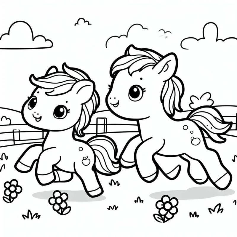 100+ Tranh tô màu con ngựa độc đáo, giúp bé rèn luyện khéo tay, sáng tạo