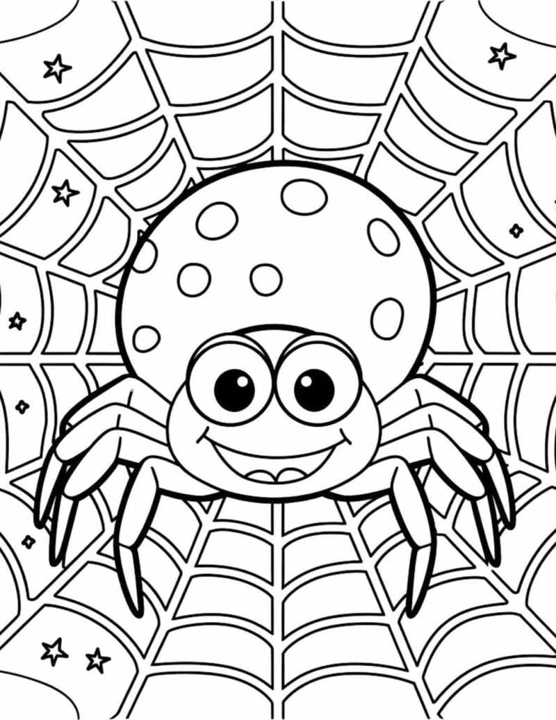 100+ Tranh tô màu con nhện vui nhộn, giúp bé vừa học vừa chơi hứng thú
