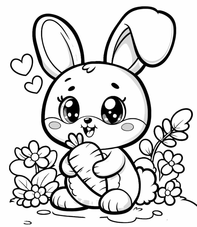 100+ Tranh tô màu con thỏ đẹp và dễ thương cho bé rèn luyện khả năng sáng tạo
